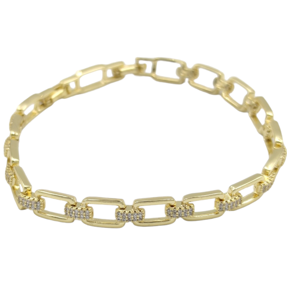 XUPING TAŞ DETAYLI ATAÇ BİLEKLİK GOLD