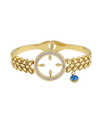 ÇELİK ÇEYREK ALTIN KONULABİLEN YAPRAK KELEPÇE BİLEZİK