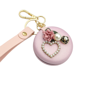 KAPAKLI AYNA İNCİ ÇİÇEK ANAHTARLIK