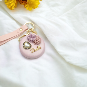 KAPAKLI AYNA İNCİ KALP ANAHTARLIK