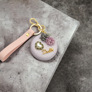 KAPAKLI AYNA İNCİ KALP ANAHTARLIK