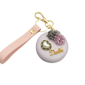 KAPAKLI AYNA İNCİ KALP ANAHTARLIK