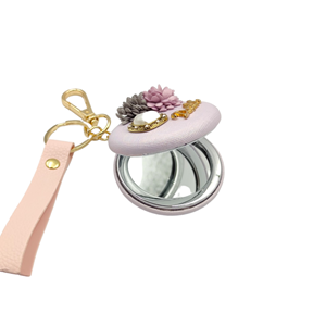 KAPAKLI AYNA İNCİ KALP ANAHTARLIK