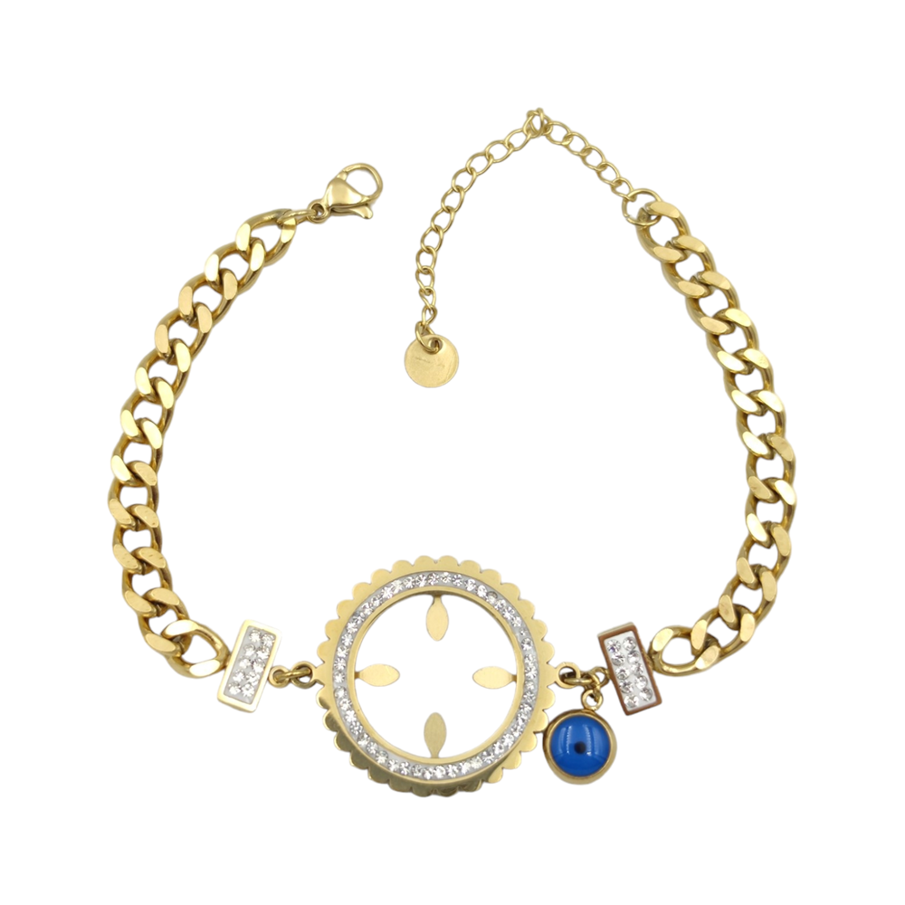 ÇELİK ÇEYREK ALTIN KONULABİLEN GURMET BİLEKLİK