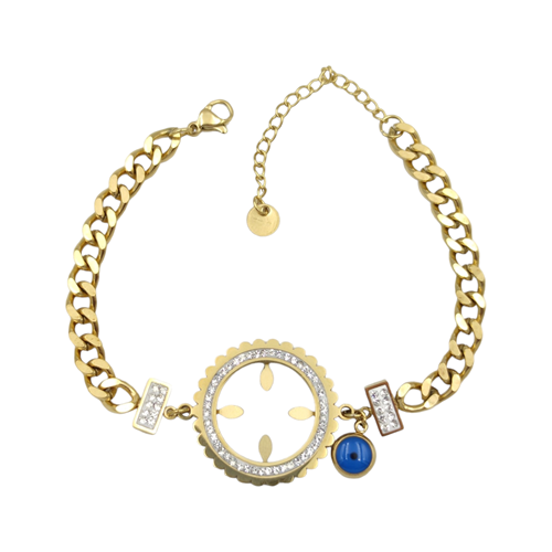 ÇELİK ÇEYREK ALTIN KONULABİLEN GURMET BİLEKLİK