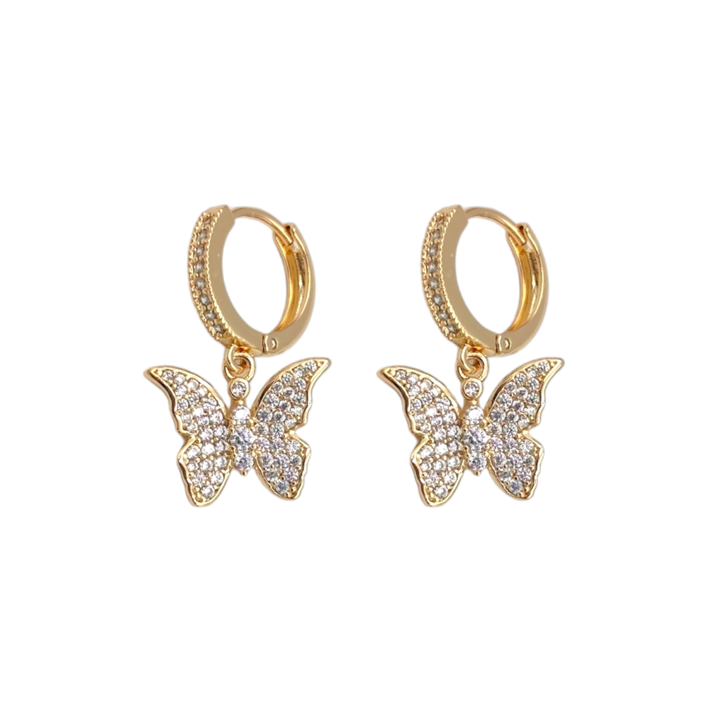 XUPING KELEBEK HALKA KÜPE ROSE