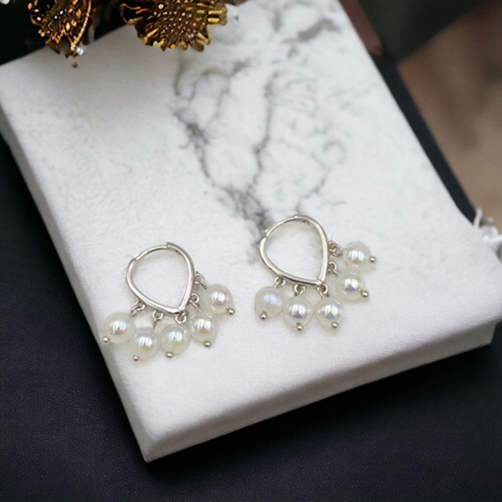 XUPING İNCİ SHAK HALKA KÜPE - BEYAZ