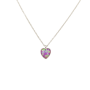 YANAR DÖNER MİNİ KALP GÜMÜŞ KOLYE