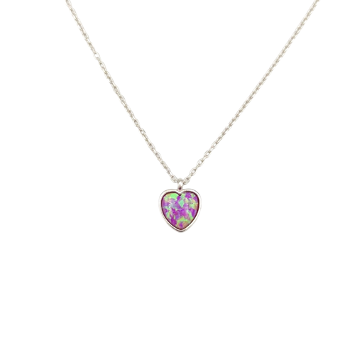 YANAR DÖNER MİNİ KALP GÜMÜŞ KOLYE