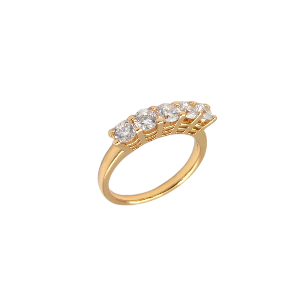 XUPING 4 MM BEŞTAŞ YÜZÜK ROSE - 16