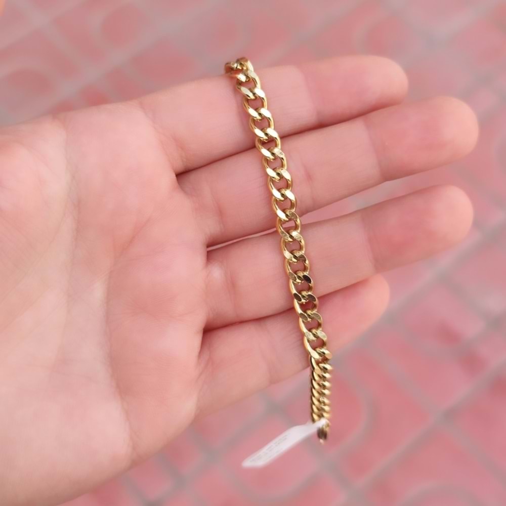 ÇELİK 5 MM GURMET ZİNCİR BİLEKLİK