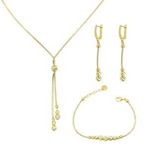 DORİCA TOP GÜMÜŞ ÜÇLÜ SET