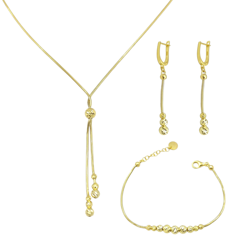 DORİCA TOP GÜMÜŞ ÜÇLÜ SET