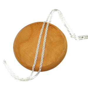 4 MM BARLI GÜMÜŞ ERKEK ZİNCİR 60 CM