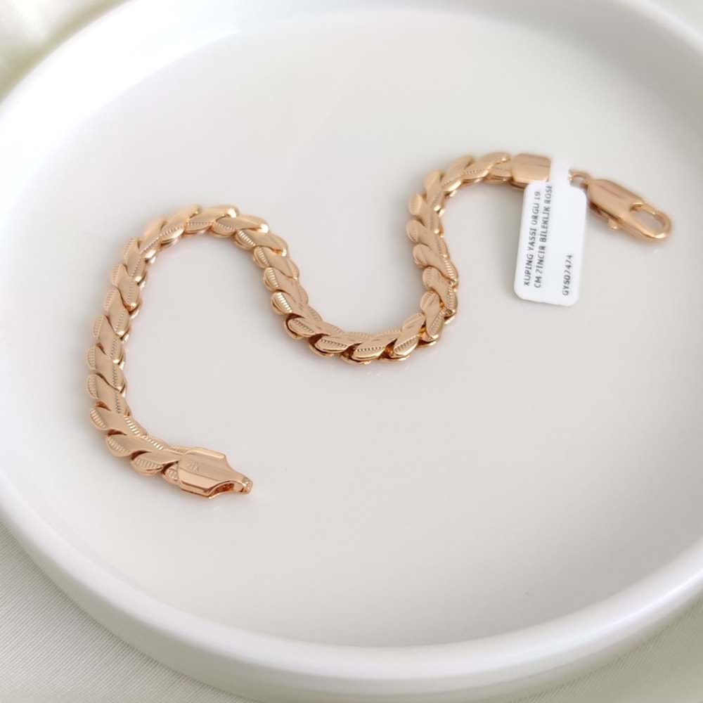 XUPING YASSI ÖRGÜ 19 CM ZİNCİR BİLEKLİK ROSE