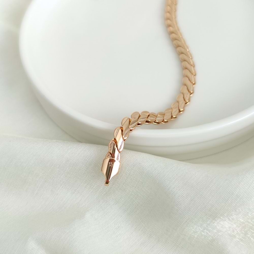 XUPING YASSI ÖRGÜ 19 CM ZİNCİR BİLEKLİK ROSE