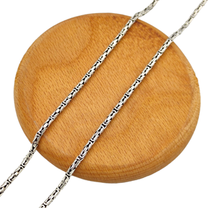 3,30 MM YUVARLAK KRAL GÜMÜŞ ZİNCİR 60 CM