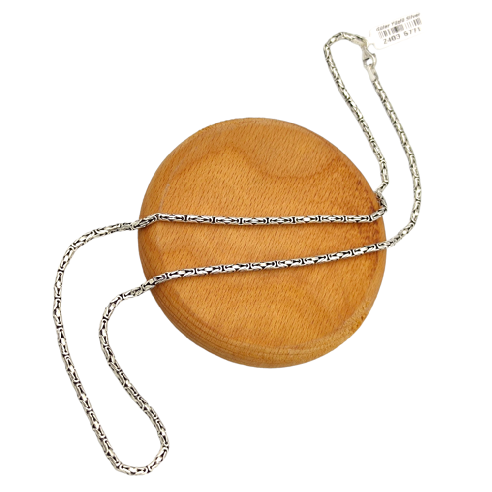 3,30 MM YUVARLAK KRAL GÜMÜŞ ZİNCİR 60 CM