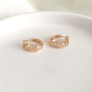 XUPING 1,2 CM GURMET DESEN HALKA KÜPE ROSE