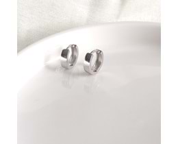 1 CM DÜZ HALKA GÜMÜŞ KÜPE