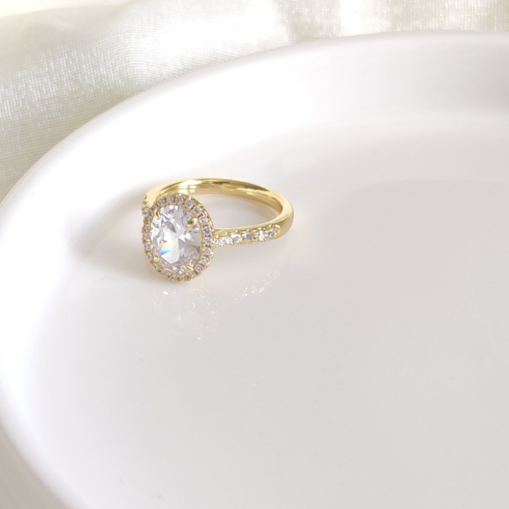 XUPING OVAL TAŞLI GOLD YÜZÜK - 14