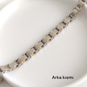 ÇELİK İTHAL KALİTELİ ÇİFT TARAFLI ERKEK BİLEKLİK 20+2 CM