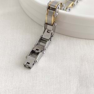 ÇELİK İTHAL KALİTELİ ÇİFT TARAFLI ERKEK BİLEKLİK 20+2 CM