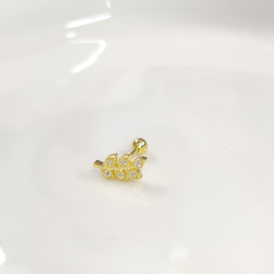 BAŞAK YAPRAK GÜMÜŞ TRAGUS PIERCING