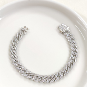 16 CM TAŞLI GURMET ZİNCİR GÜMÜŞ BİLEKLİK