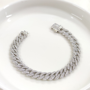 16 CM TAŞLI GURMET ZİNCİR GÜMÜŞ BİLEKLİK