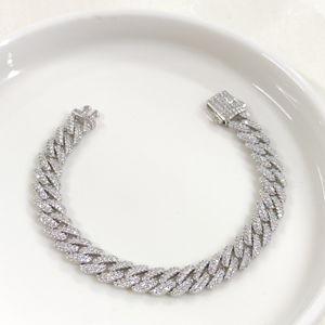 16 CM TAŞLI GURMET ZİNCİR GÜMÜŞ BİLEKLİK