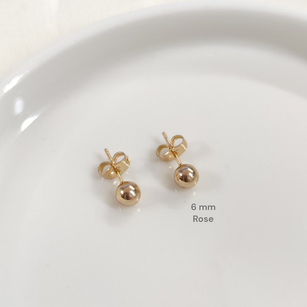 XUPING 6 MM ÇİVİ TOP KÜPE - ROSE BAKIR