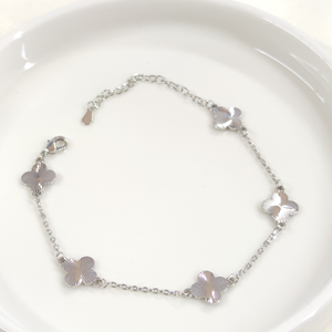 FULLYX LAZERLİ YONCA BİLEKLİK 18+5 CM - BEYAZ