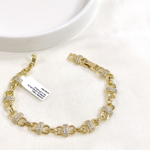 XUPING TAŞLI SONSUZLUK BİLEKLİK 18+2 CM GOLD