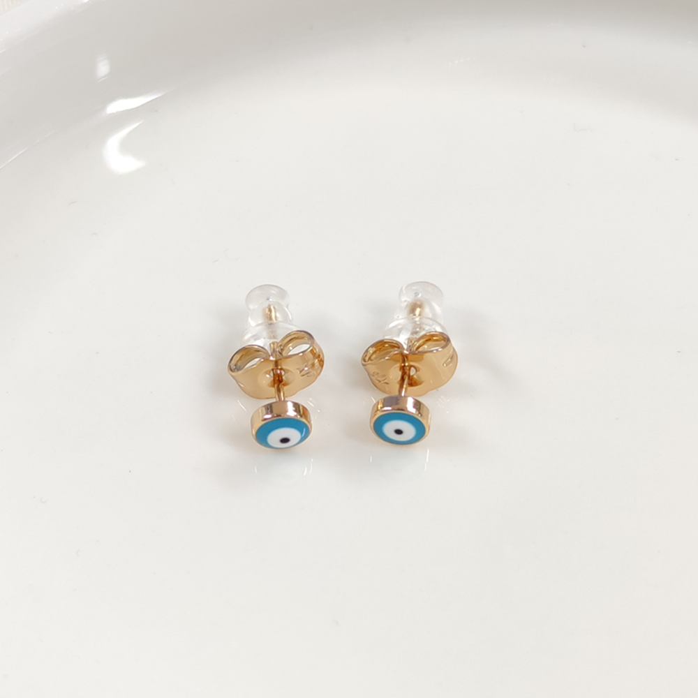 XUPING 7 MM MİNELİ NAZAR BONCUKLU ÇİVİ KÜPE