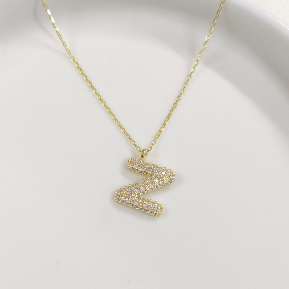 Z TAŞLI GÜMÜŞ HARF KOLYE