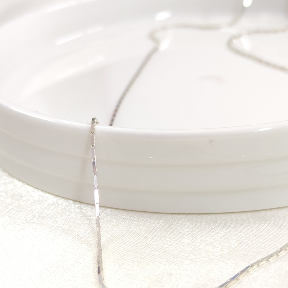 1 MM ITALY YILAN ZİNCİR GÜMÜŞ KOLYE - 55 CM