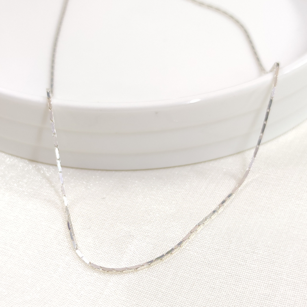 1 MM ITALY YILAN ZİNCİR GÜMÜŞ KOLYE - 55 CM