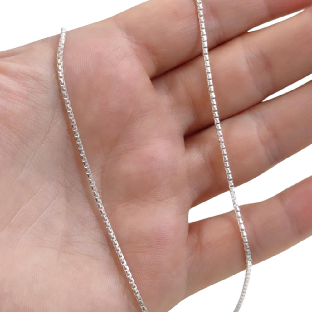 1,5 MM ITALY KÜP ZİNCİR GÜMÜŞ KOLYE - 45 CM