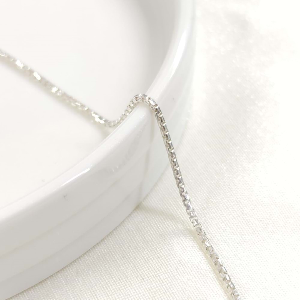 1,5 MM ITALY KÜP ZİNCİR GÜMÜŞ KOLYE - 45 CM