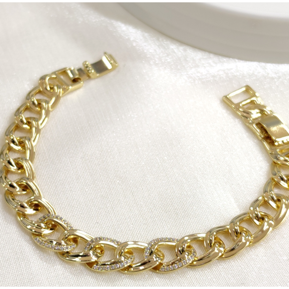 XUPING HALKALI 1,1 CM KALIN GOLD 17+2 CM