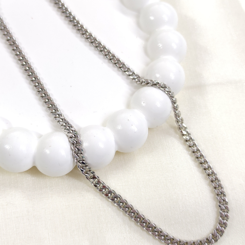 XUPING 5 MM GURMET ZİNCİR KOLYE BEYAZ 49 CM