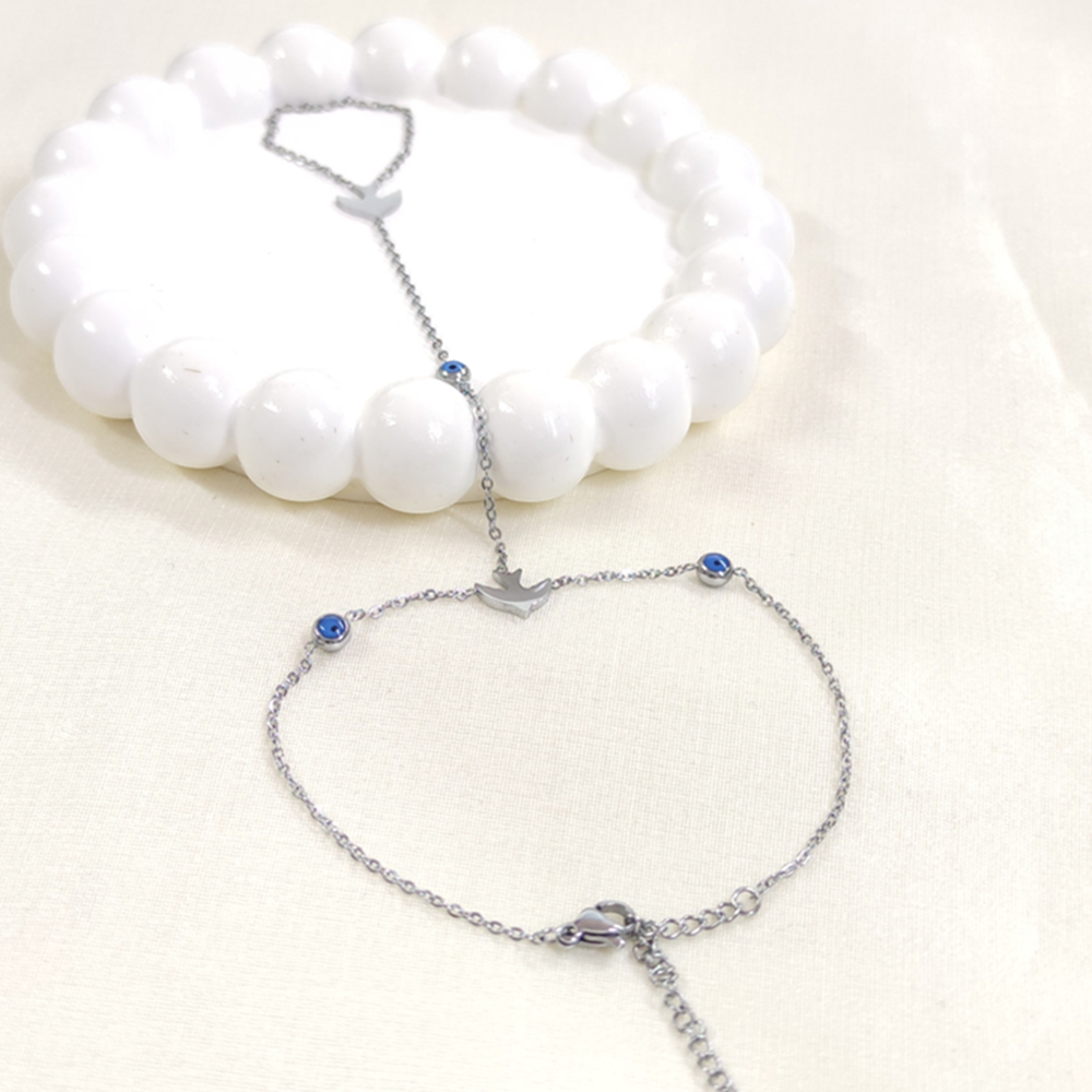 ÇELİK MARTI NAZAR BONCUKLU ŞAHMERAN - BEYAZ