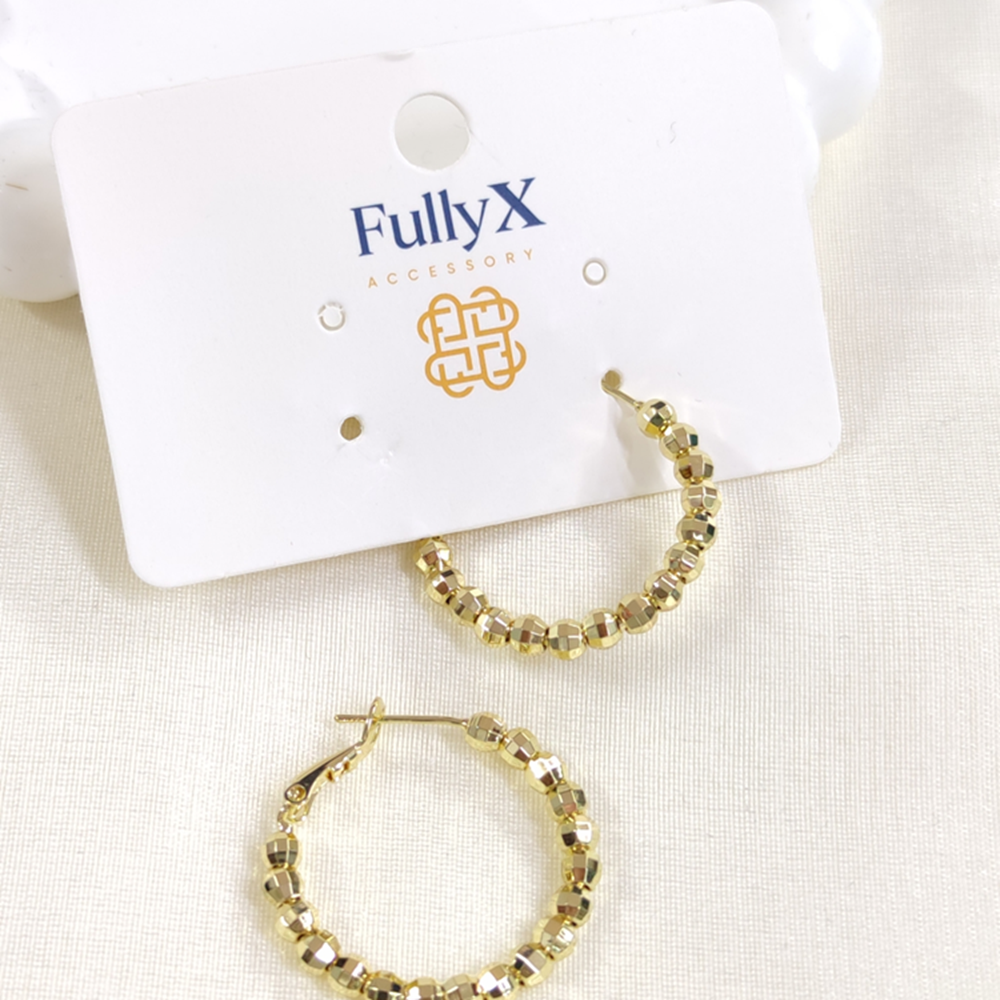 FULLYX 24 MM DORİCA TOP HALKA KÜPE GOLD