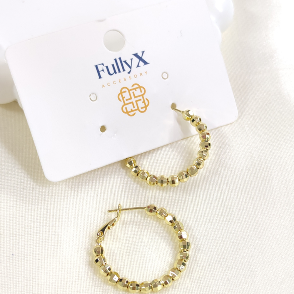 FULLYX 24 MM DORİCA TOP HALKA KÜPE GOLD