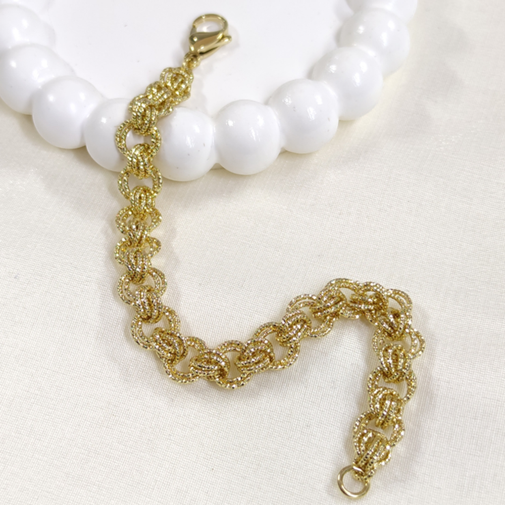 XUPING 10 MM GEÇMELİ HALKA BİLEKLİK GOLD 21 CM