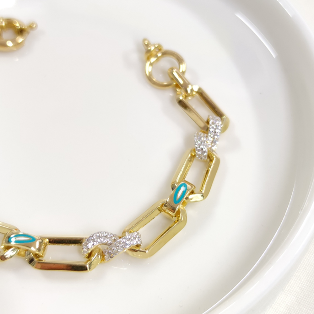 MİNELİ ATAÇ GÜMÜŞ HALLOW BİLEKLİK 20 CM