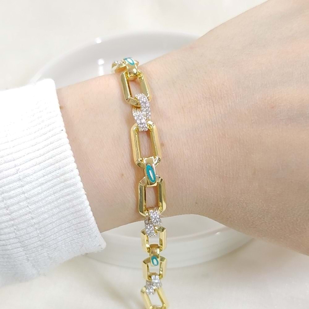 MİNELİ ATAÇ GÜMÜŞ HALLOW BİLEKLİK 20 CM