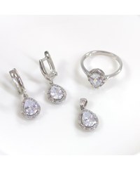 12 MM DAMLA ÜÇLÜ GÜMÜŞ SET