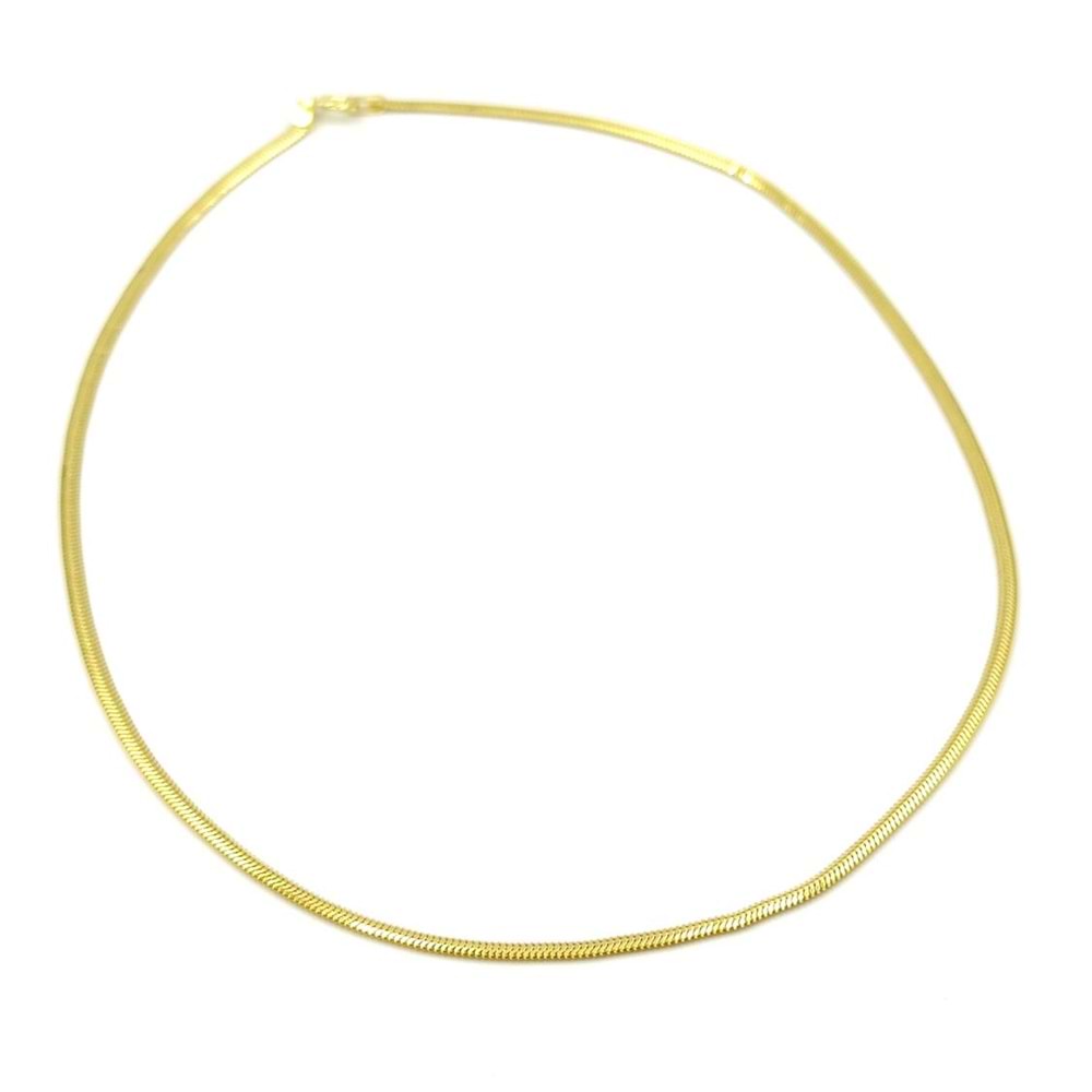 3 MM İTHAL 65 CM YILAN EZME GÜMÜŞ ZİNCİR KOLYE